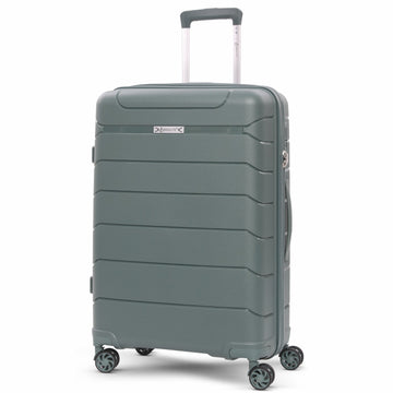 Aerolite 24” Medium 67L Lightweight Polypropylene (PP) Check-In Suitcase – Hard Shell Luggage with Spinner Wheels, TSA Lock & Organised Interior, Green